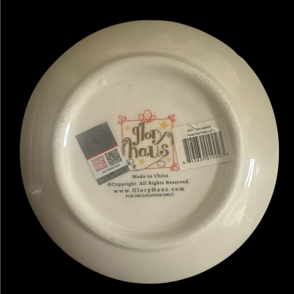 FSU Florida State Seminoles 5” Dining Plate Set Of 4 - Picture 2 of 3